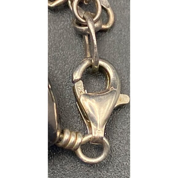 Jay King DRT Aquamarine Turquoise Chip 925 Silver Necklace Vintage 21+3 - Picture 4 of 10